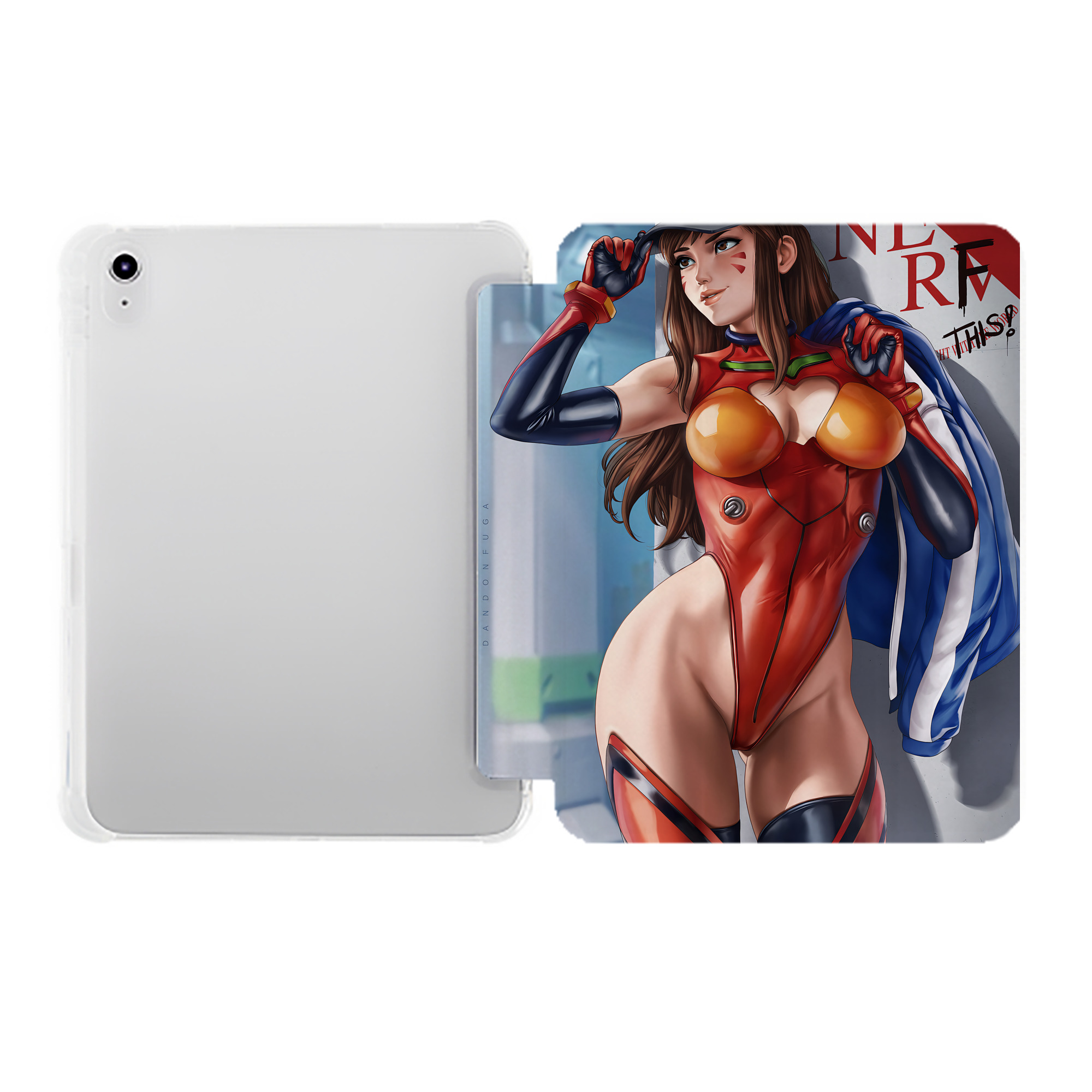 （画像用） EVA 新世紀エヴァンゲリオン IPad ケース ペン収納付き 三つ折りスタンド PUレザー×シリコン 対応機種9.5/10.5/10.9インチ